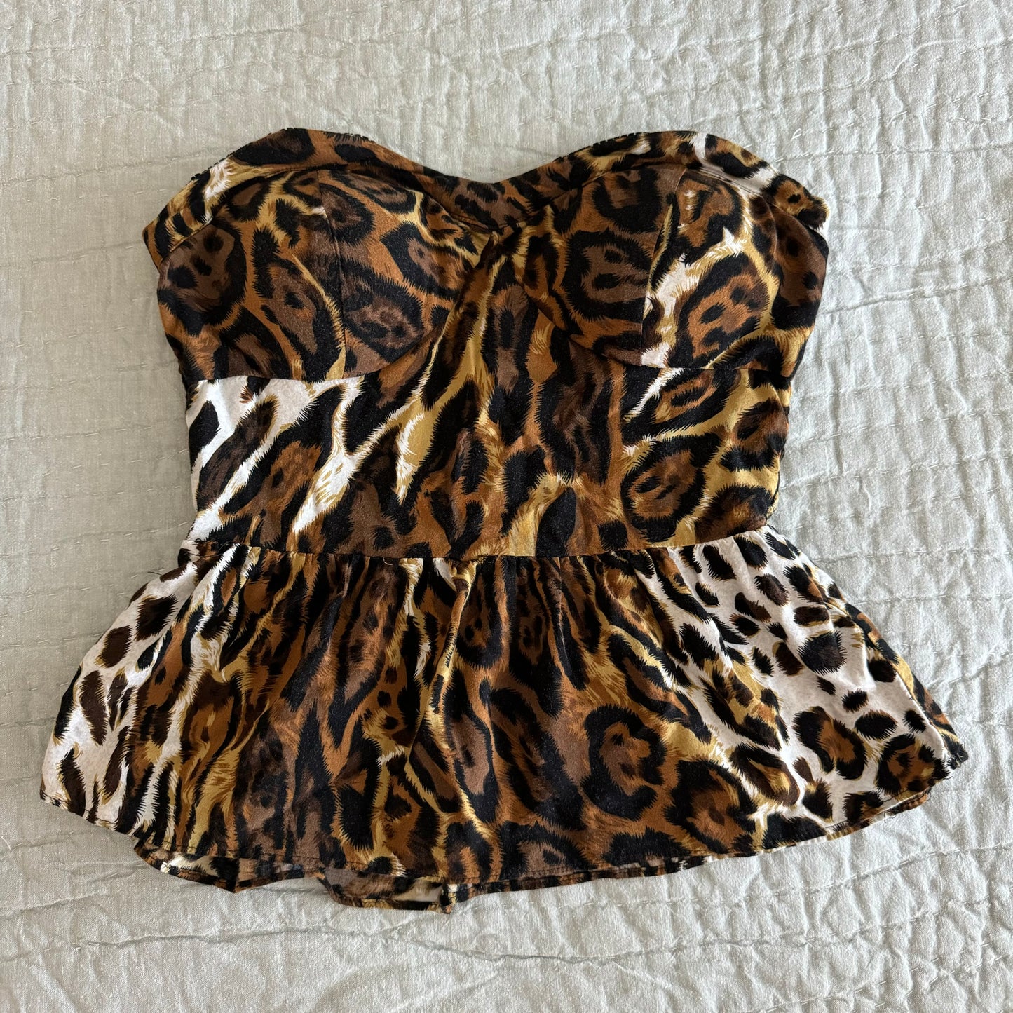 Leopard ‘Wet Seal’ Padded Tube Top