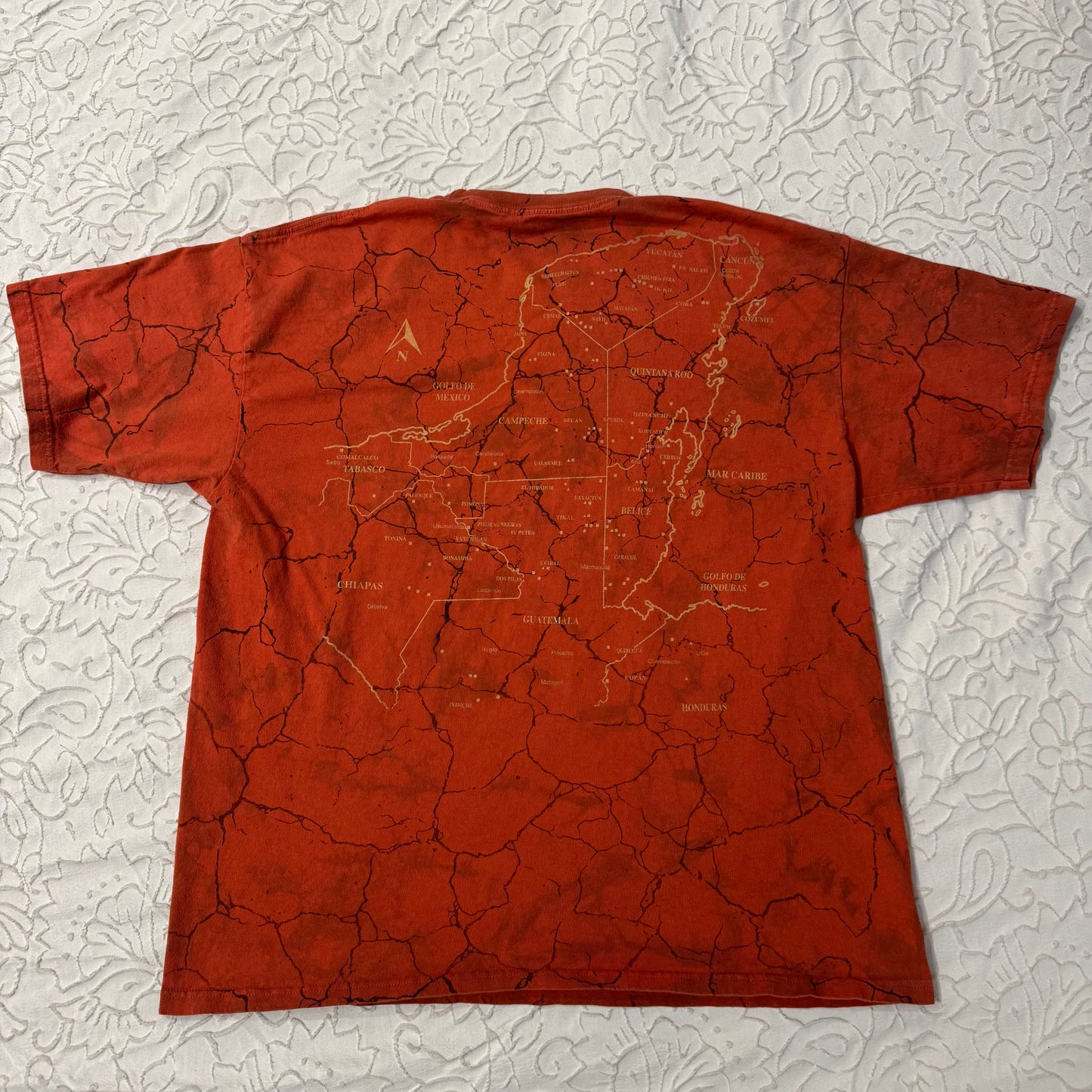 Red ‘Pictorira’ Mexican Mayan Graphic Shirt