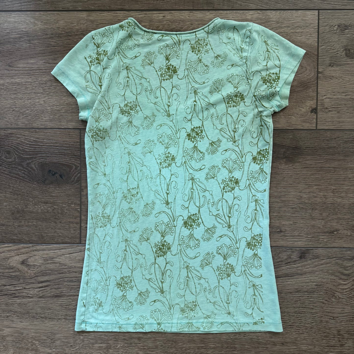 blue o’neil y2k birds graphic short sleeve shirt (S)
