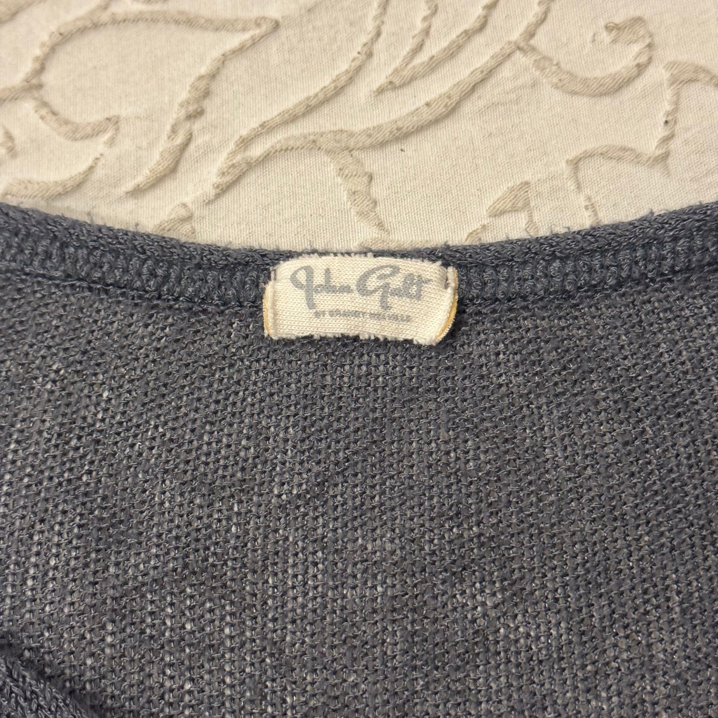 Grey ‘John Galt’ Knitted Mesh Stretchy Long Sleeve