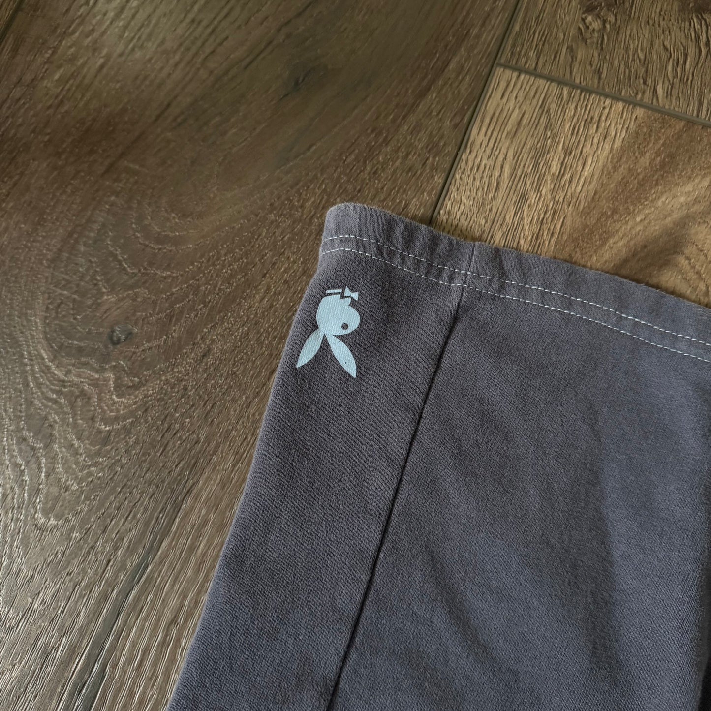 grey & blue playboy x pacsun high rise playboy flare sweatpants (S)