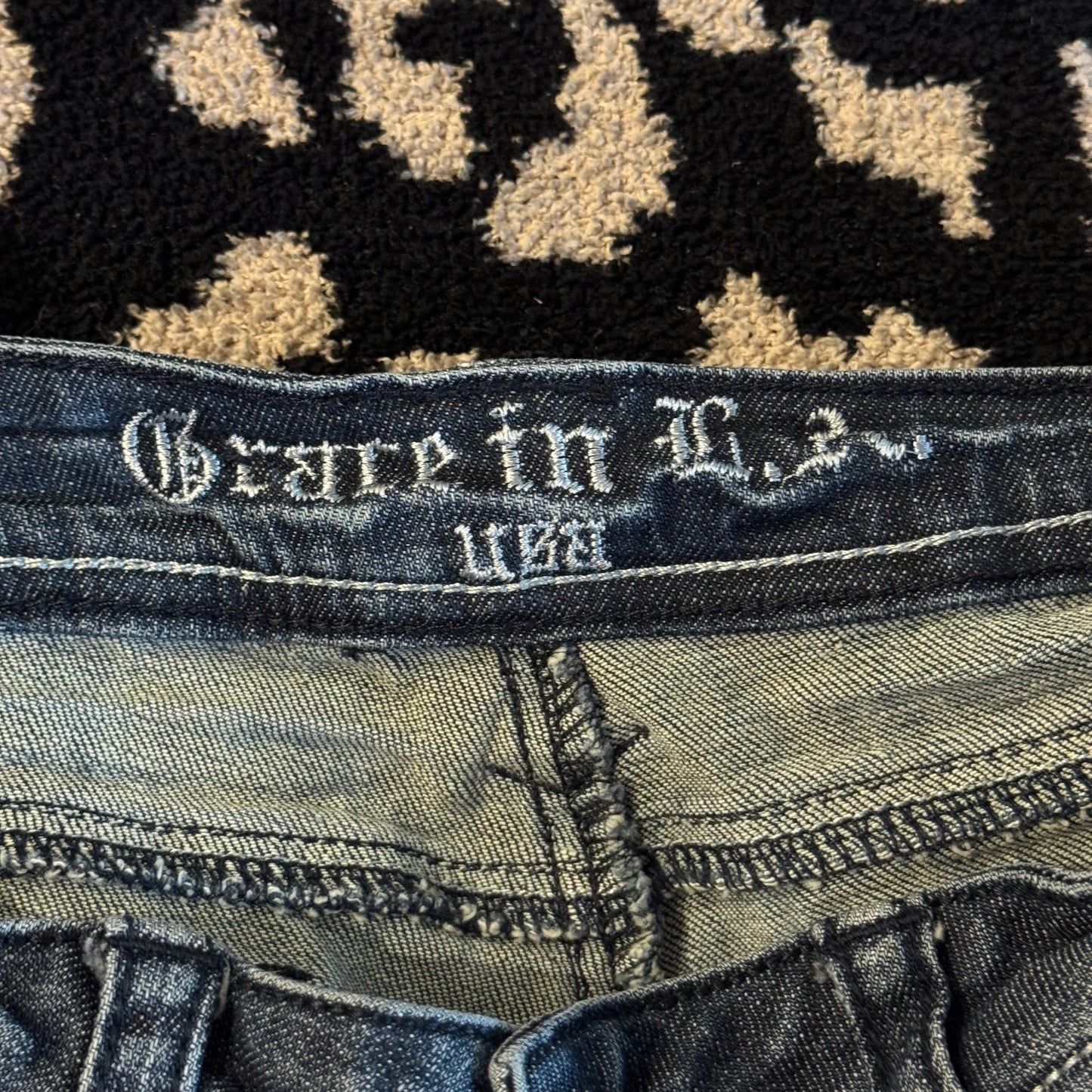 denim blue cybery2k mcbling rhinestone grace in la low rise bootcut jeans (9)