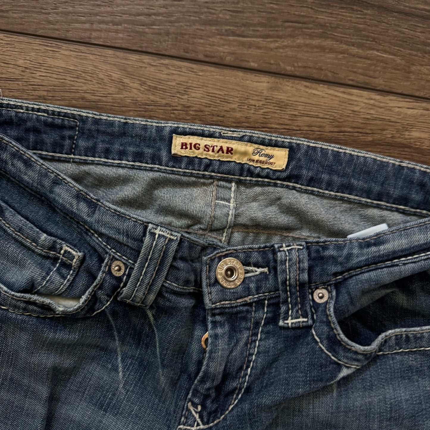 denim blue big star remy lowrise vintage bootcut jeans