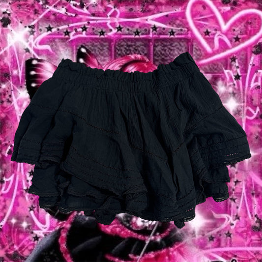 Black ‘Aero’ Ruffle Skort
