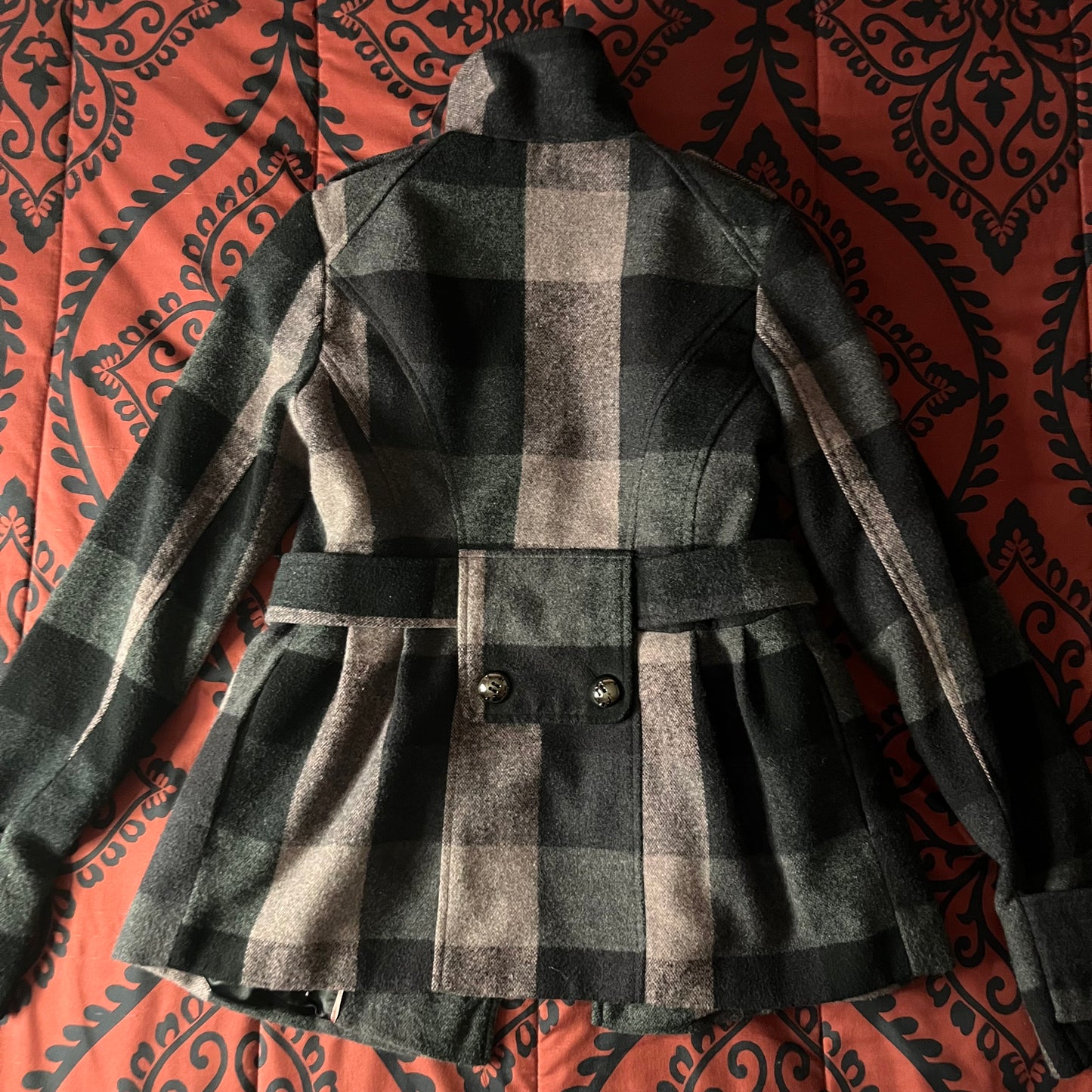 Black & Light Pink ‘Hydraulic’ Plaid Jacket