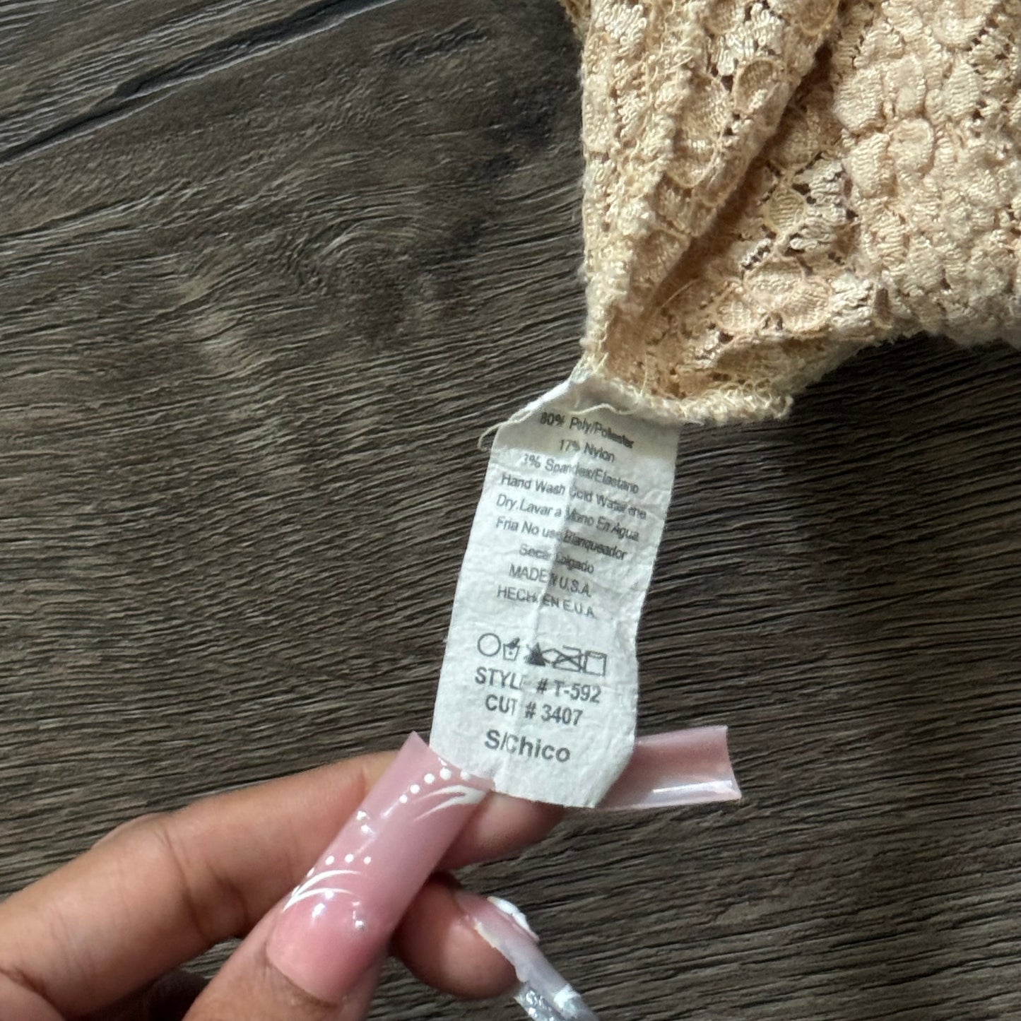 nude vintage forever 21 flower cami lace trim