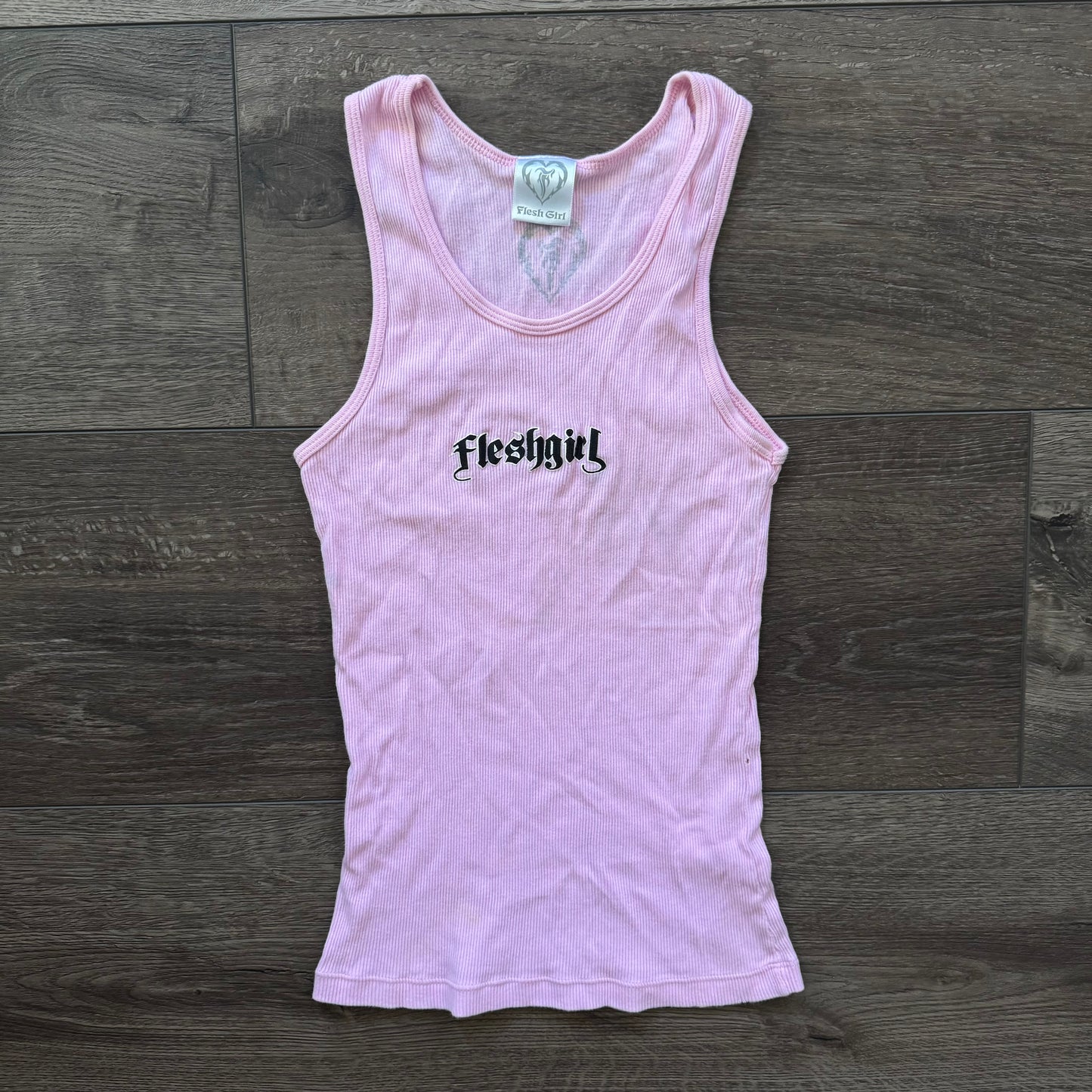 light pink magenta ish fleshgirl ribbed tank top