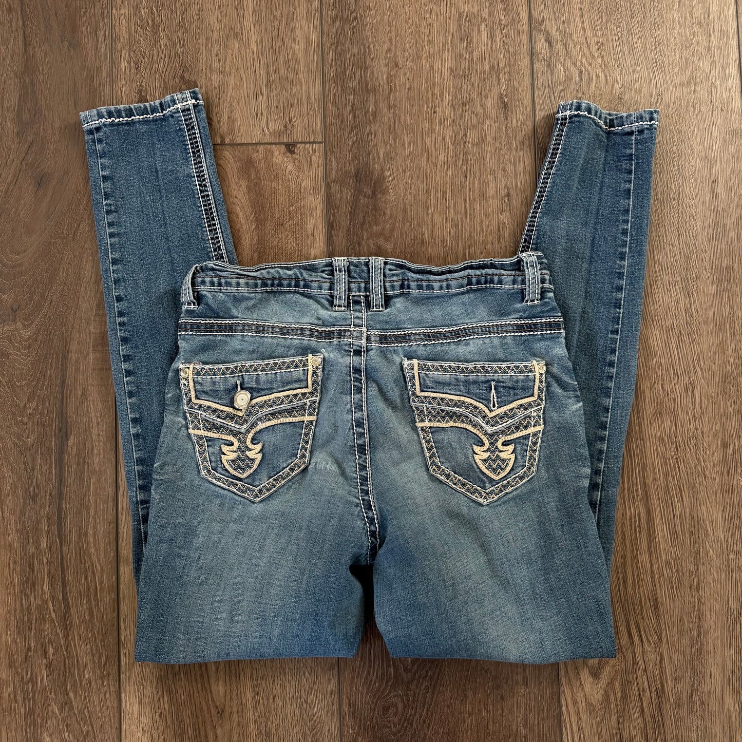 denim blue rebel soul y2k embellished high rise ripped skinny jeans (10)