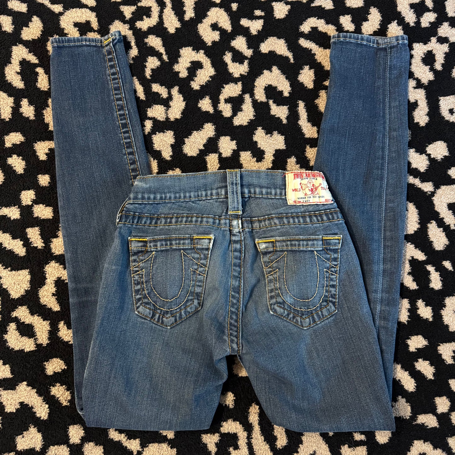 denim blue true religion skinny jeans low rise y2k (24)