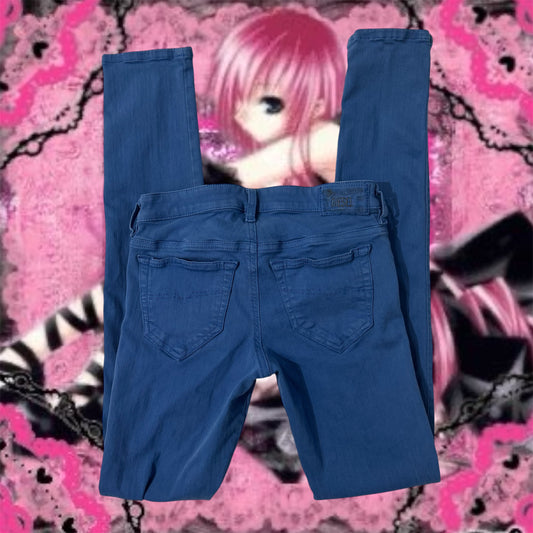 Blue ‘Diesel’ Lowrise Y2K Skinny Jeans