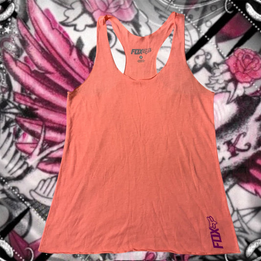 Salmon Pink ‘Fox Racing’ Racerbank Tank Top