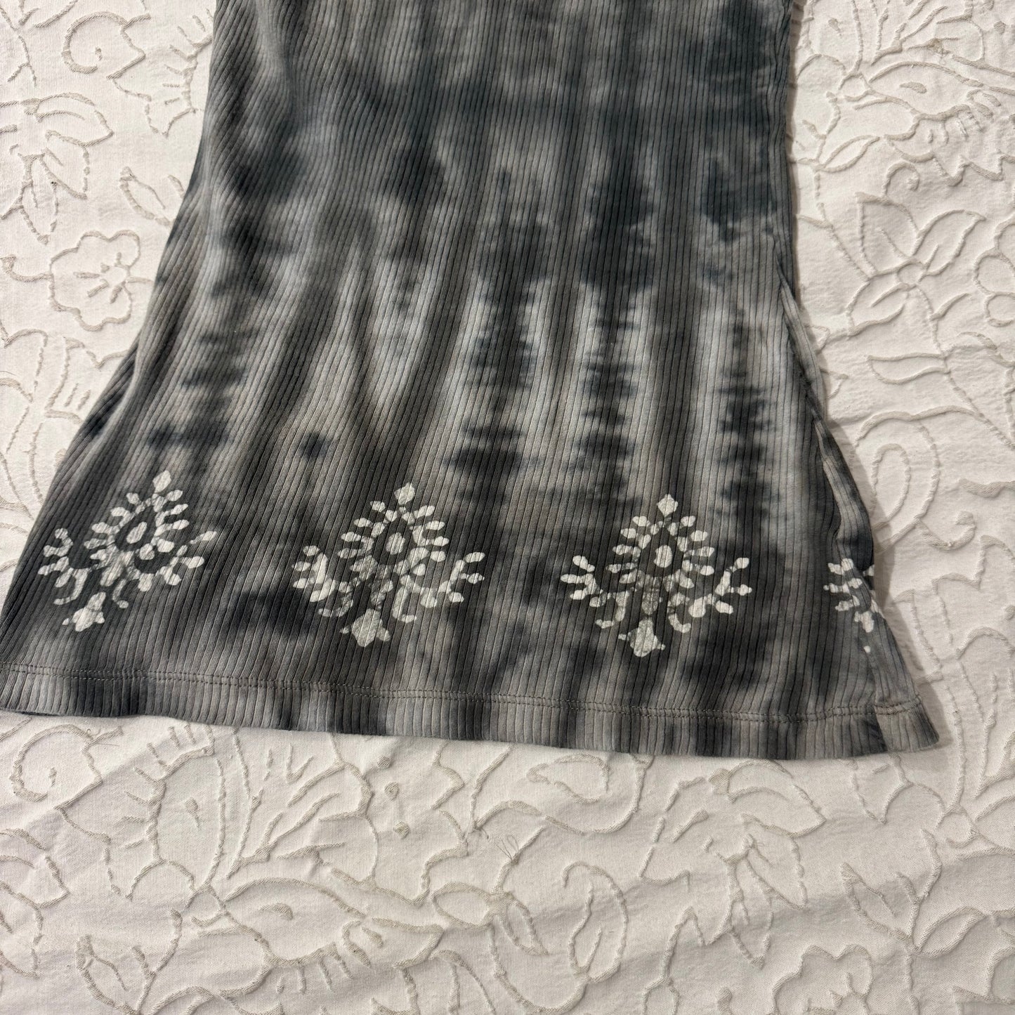 Grey & Black Tye Dye Grungy Cami Tank
