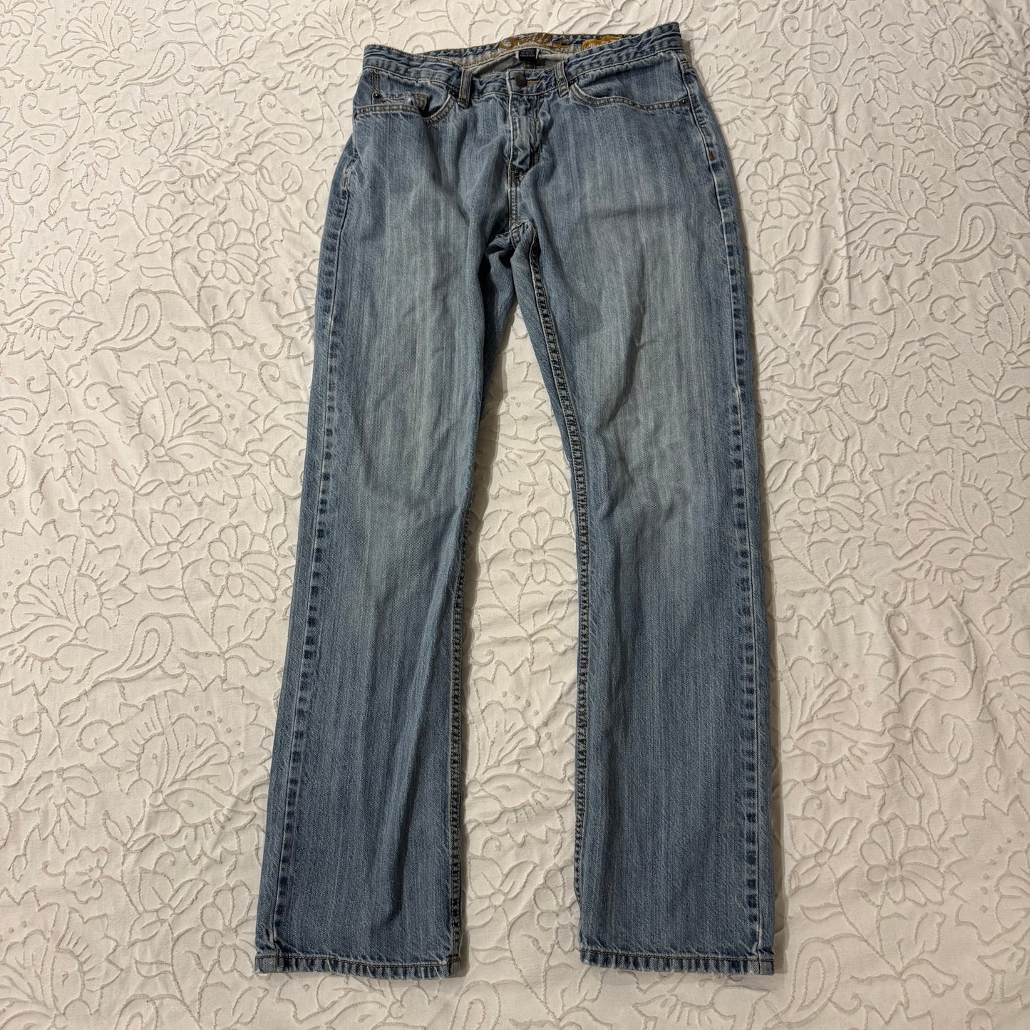Light Washed ‘O’neil’ Y2K High Rise Straight Jeans
