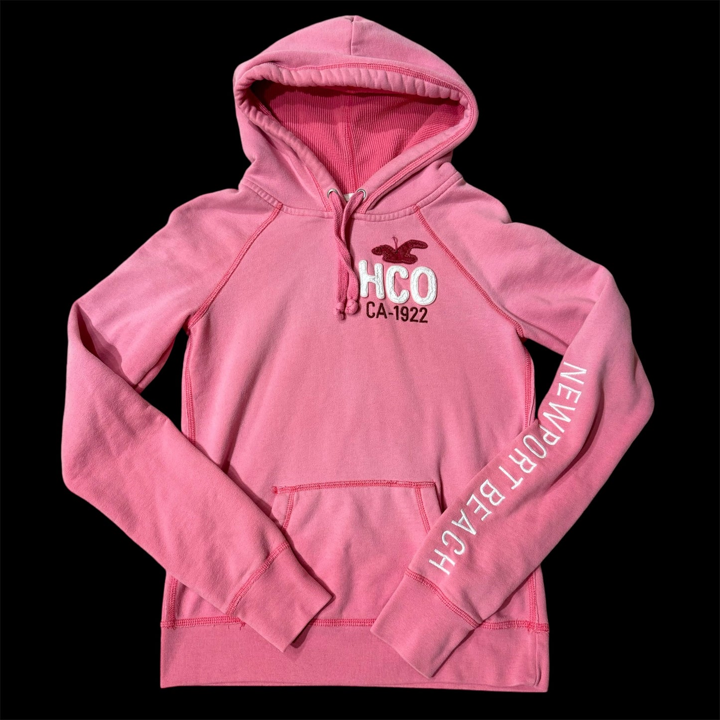 Light Pink ‘Hollister’ Y2K Hoodie Jacket