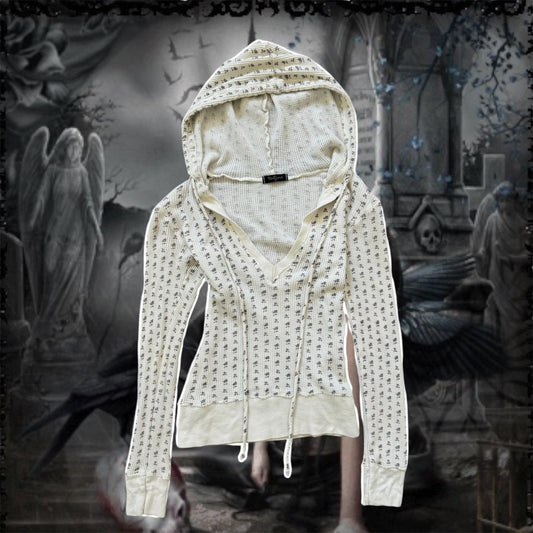 créame floral vintage forever 21 v neck hoodie