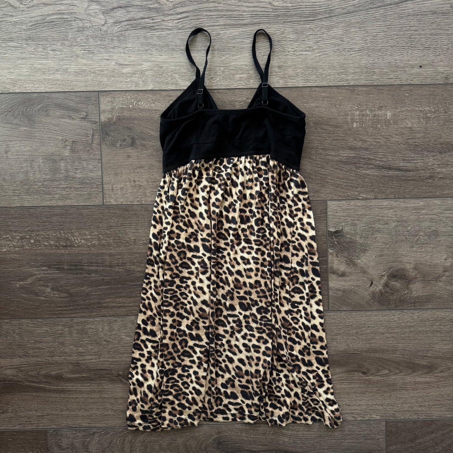 leopard print mcbling babydoll intimates mini dress
