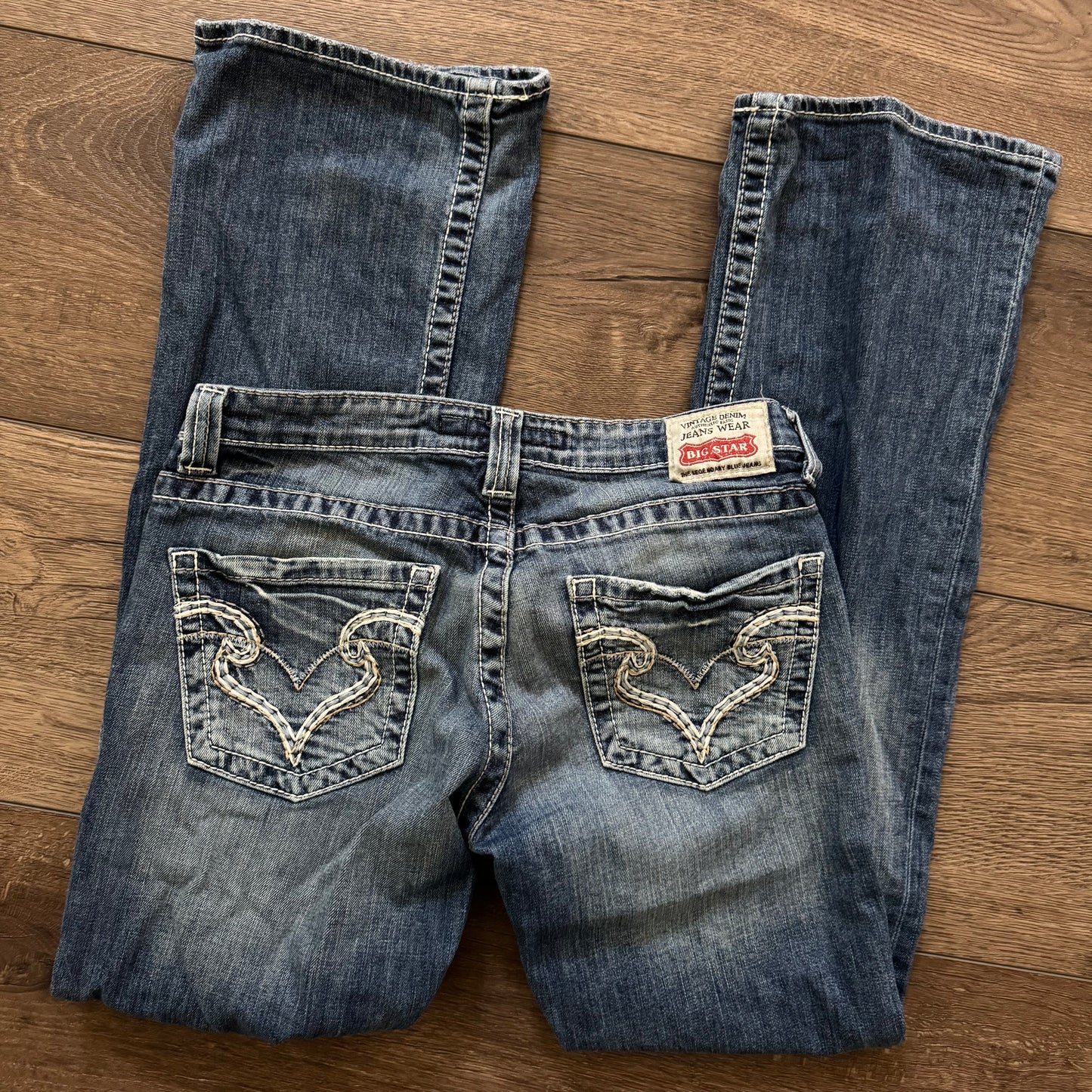 denim blue big star remy lowrise vintage bootcut jeans
