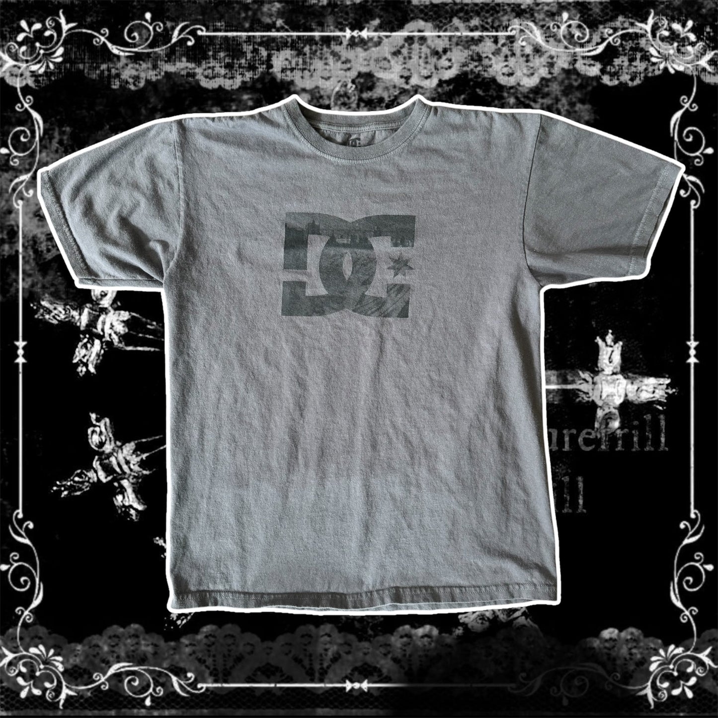 grey dc skater graphic men’s shirt