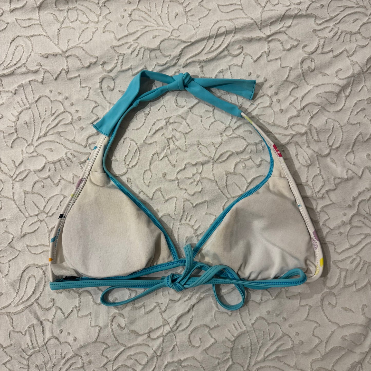 White & Blue ‘Hurley’ Y2K Bikini Top