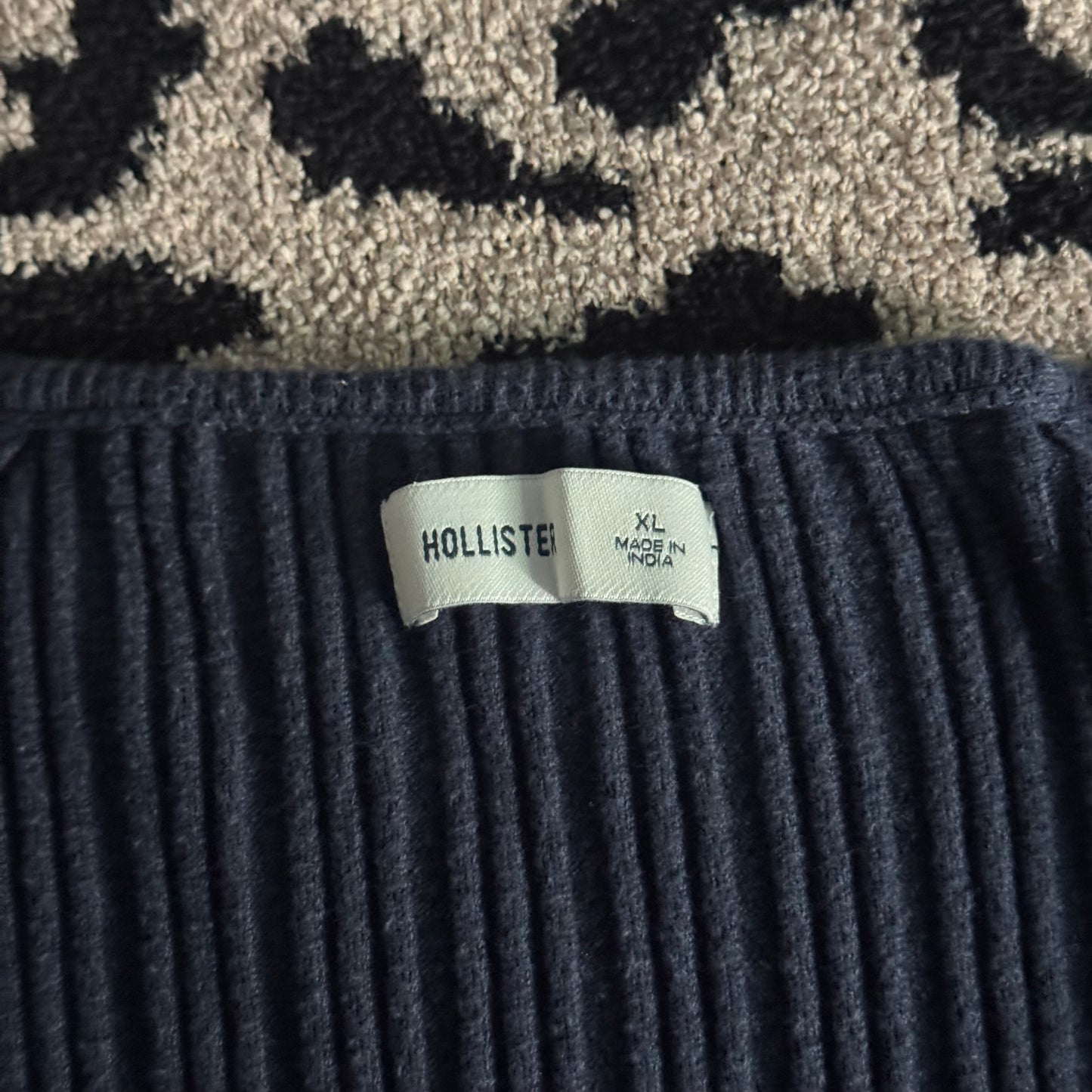 navy blue hollister babydoll blouse (xl)