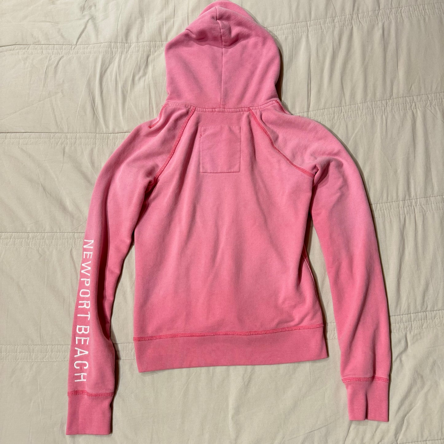 Light Pink ‘Hollister’ Y2K Hoodie Jacket