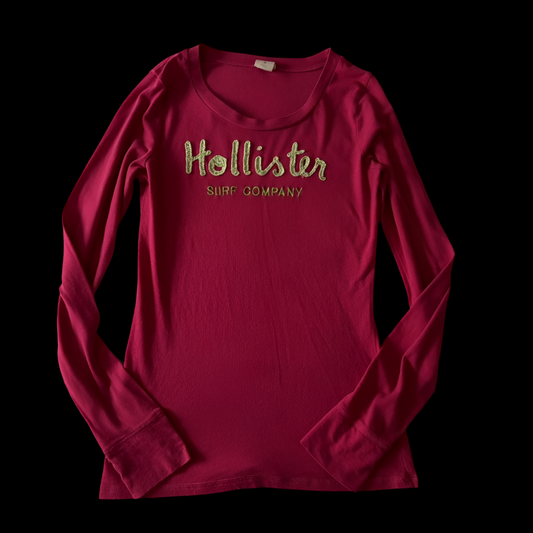 Hot Pink & Green ‘Hollister’ Classic Long Sleeve Shirt