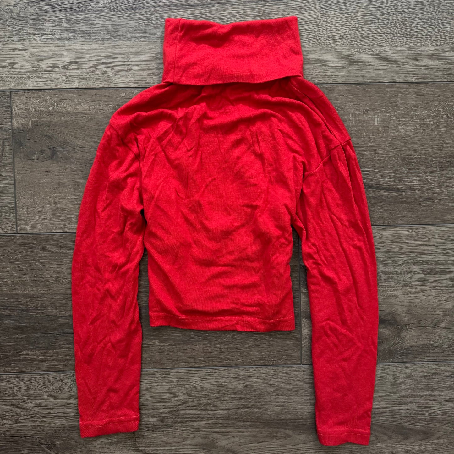 red & gold versace jeans couture long sleeve turtleneck top