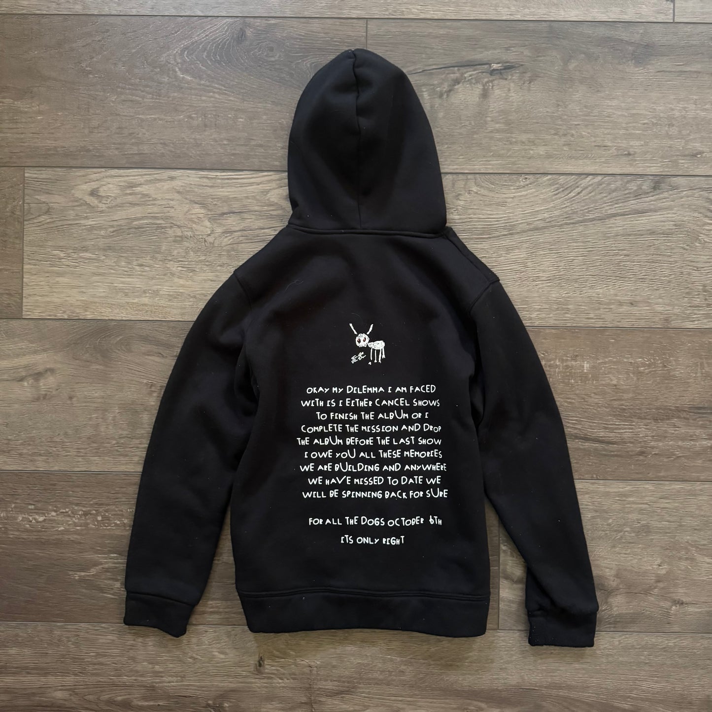 black for all the dogs drake album hoodie jacket