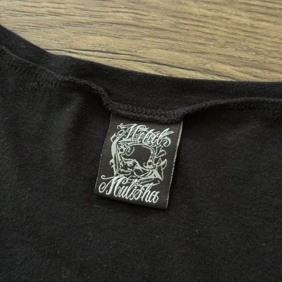 black metal mullisha skull rose graphic shirt
