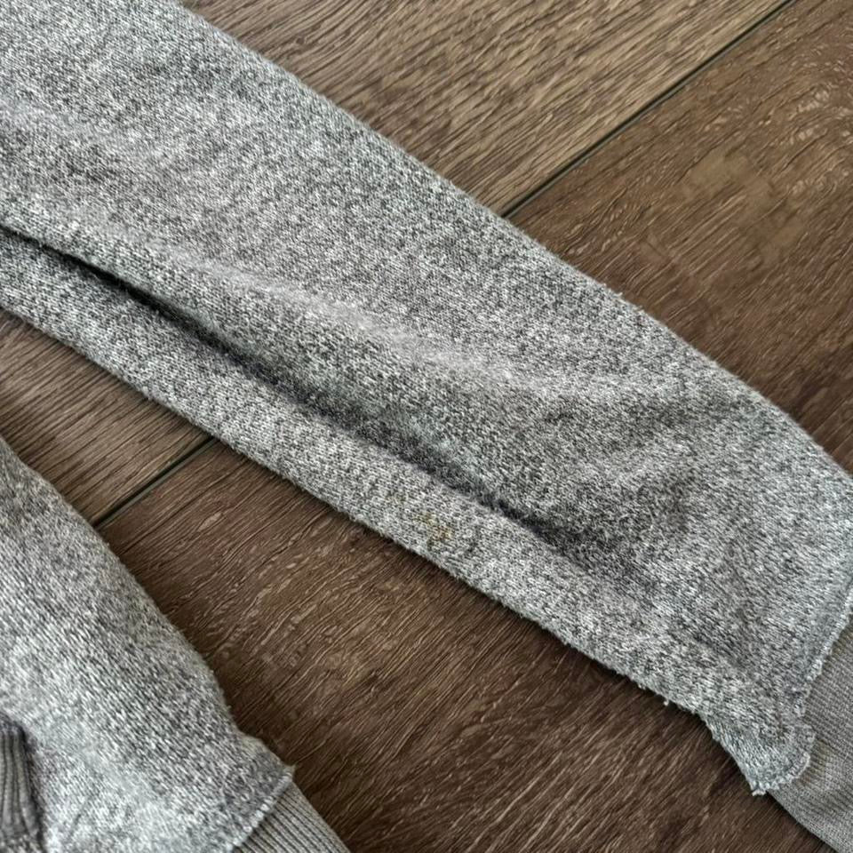 gray fur lined aeropostale hoodie zip up jacket (M)