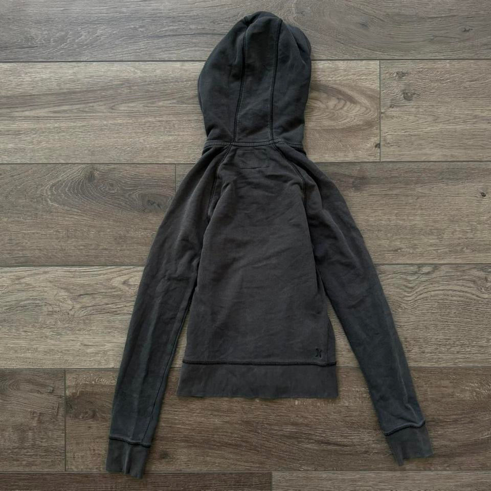 dark gray hurley long sleeve hoodie jacket