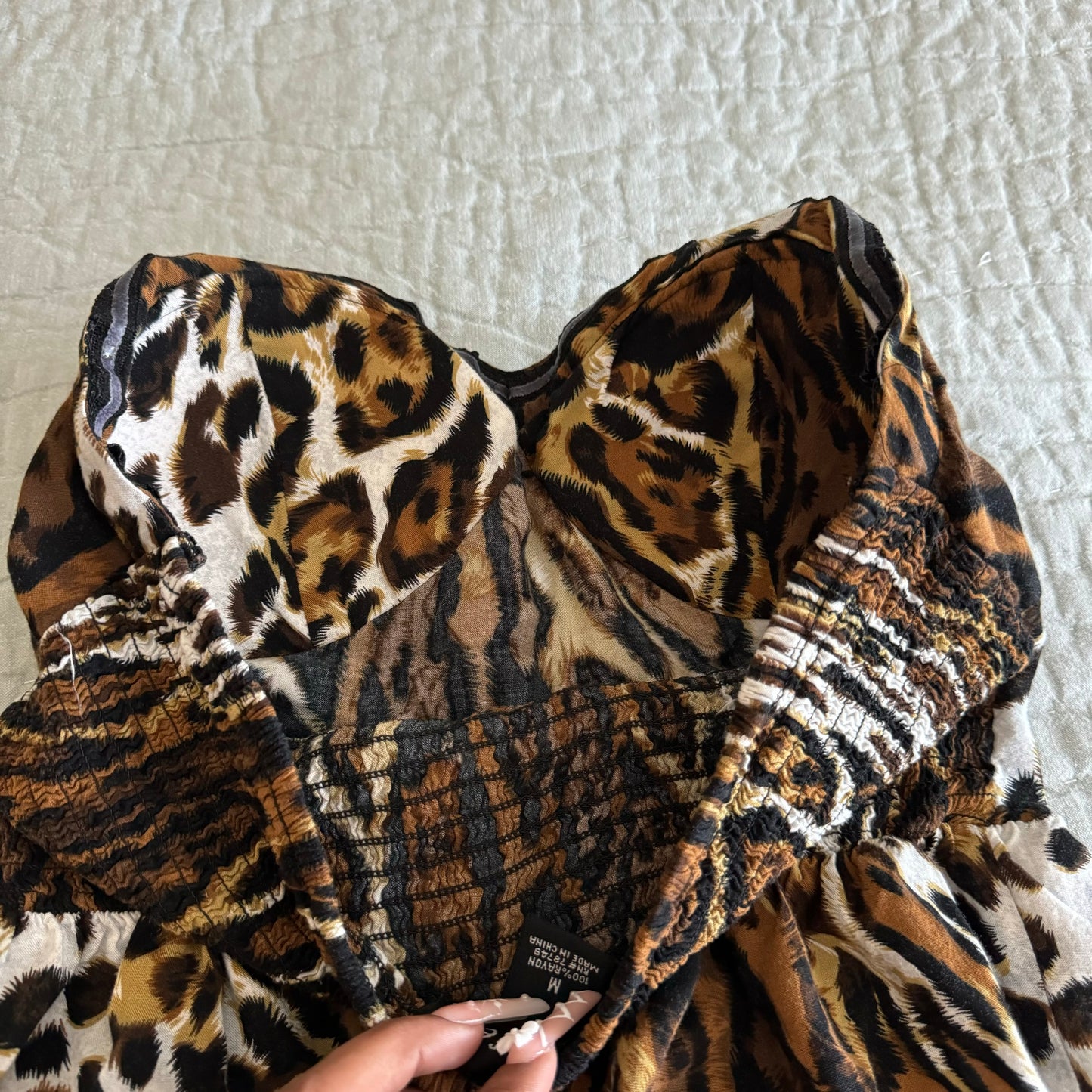 Leopard ‘Wet Seal’ Padded Tube Top