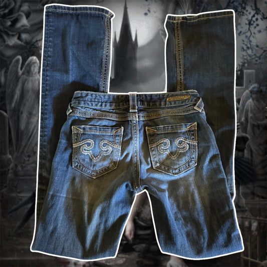 denim blue berock y2k mid rise bootcut jeans (2)