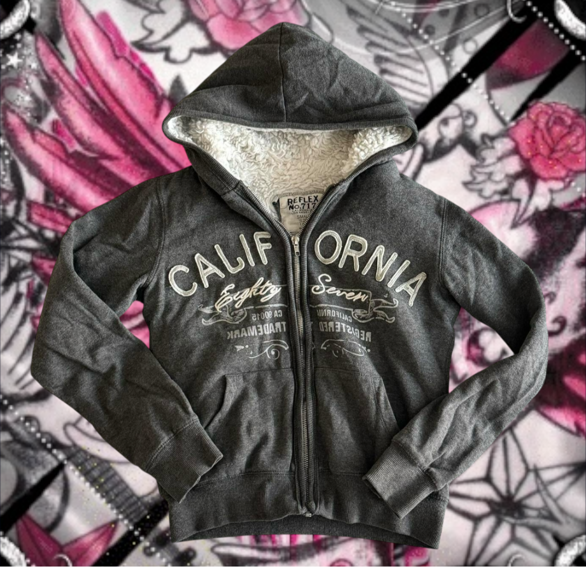 Dark Grey ‘Reflex No.717’ California Fur Hoodie Jacket