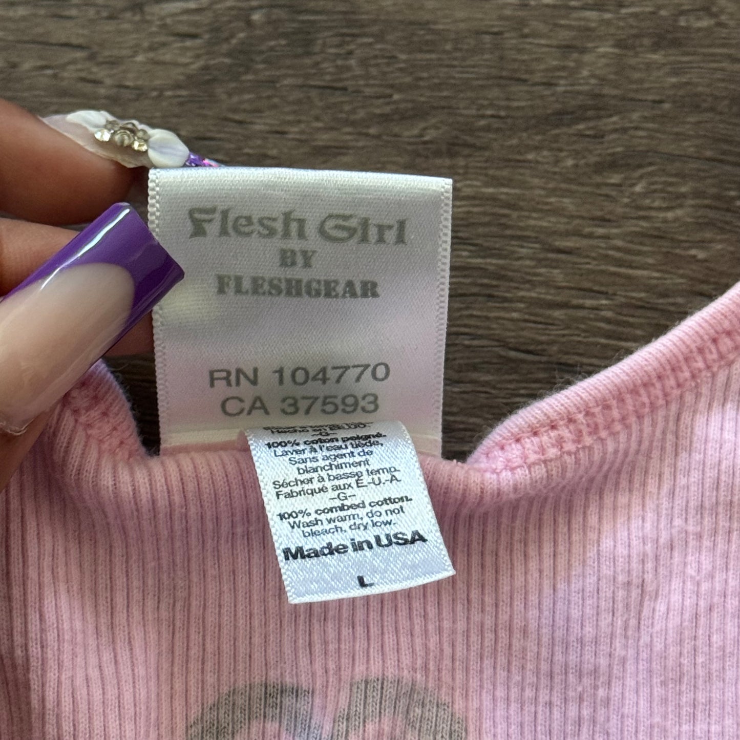 light pink magenta ish fleshgirl ribbed tank top