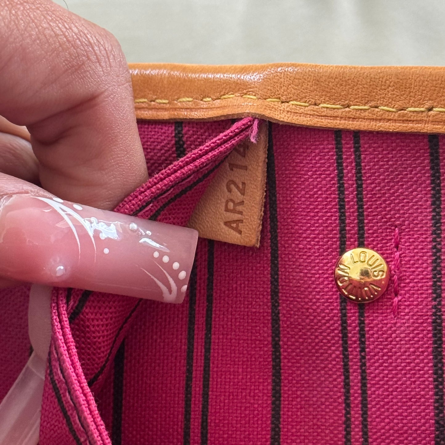 louis vuitton neverfull pm pivoine w/ pochette authentic