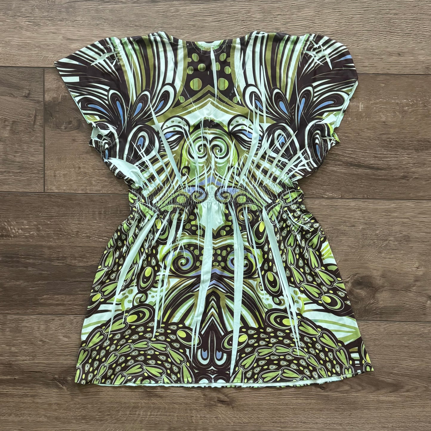 green whismy y2k v neck rhinestone trim blouse