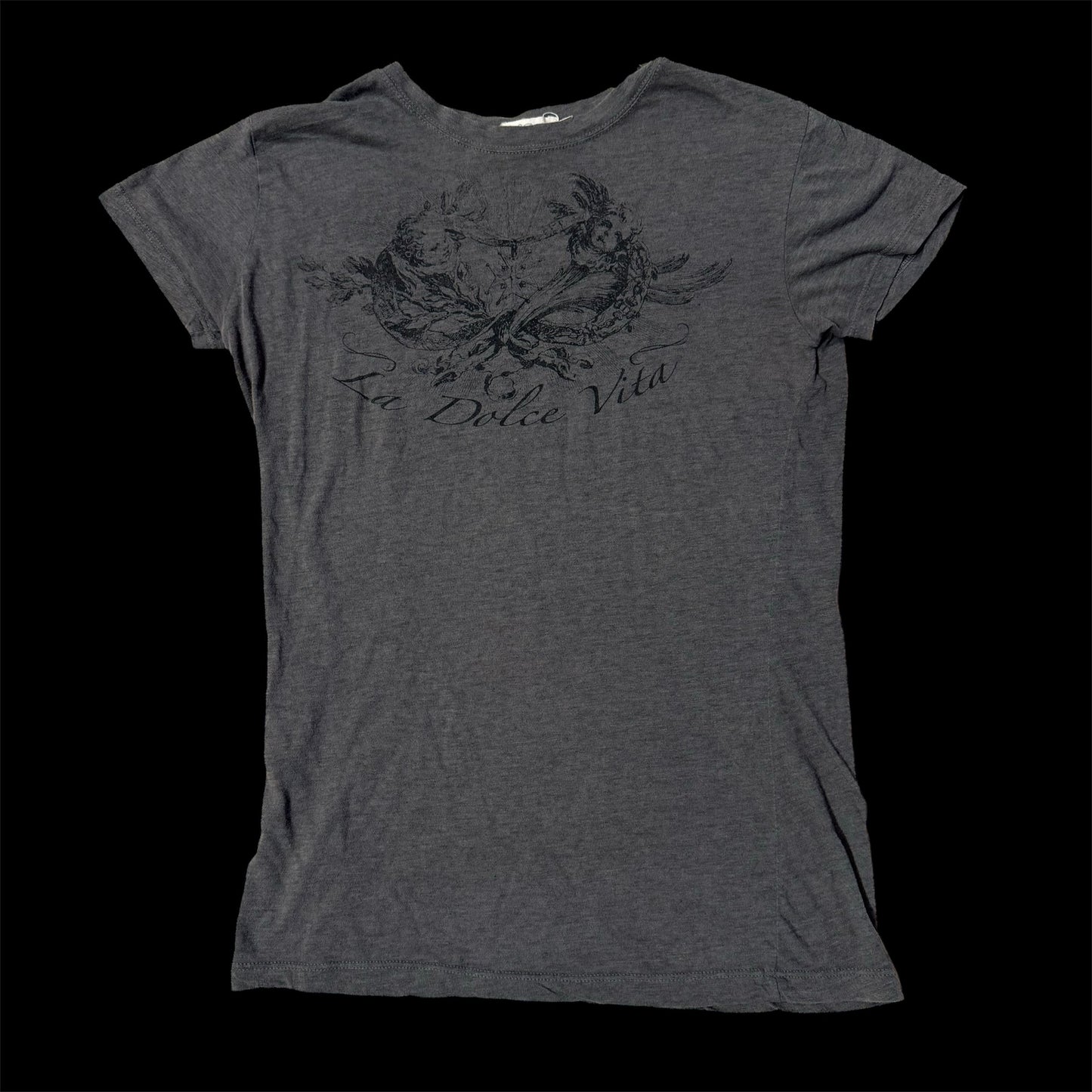 Dark Grey ‘Cotton Phase’ La Dolce Vita Angel Graphic Shirt