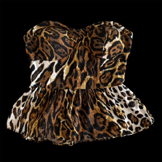 Leopard ‘Wet Seal’ Padded Tube Top