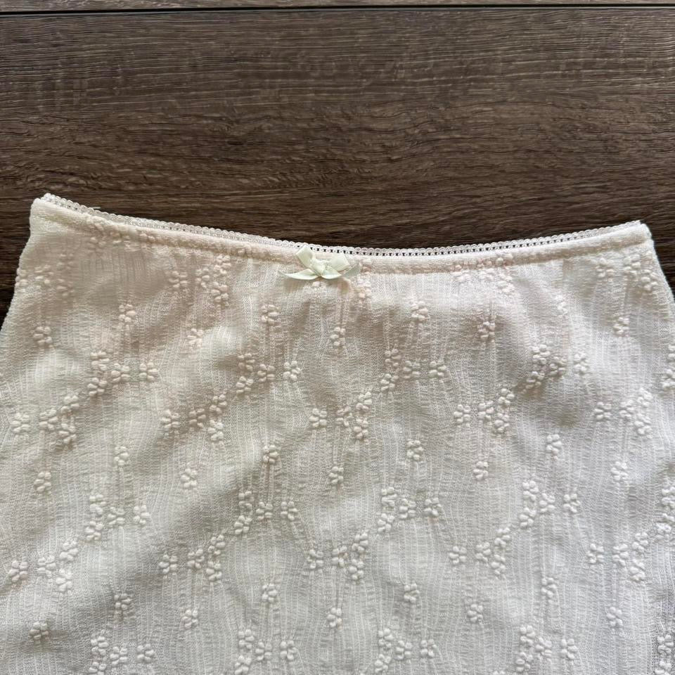 Light Baby Pink ‘Full Tilt’ Lacey Asymmetrical Skirt