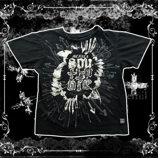 Black & White ‘Southpole’ Cybery2k Graphic Baby Tee
