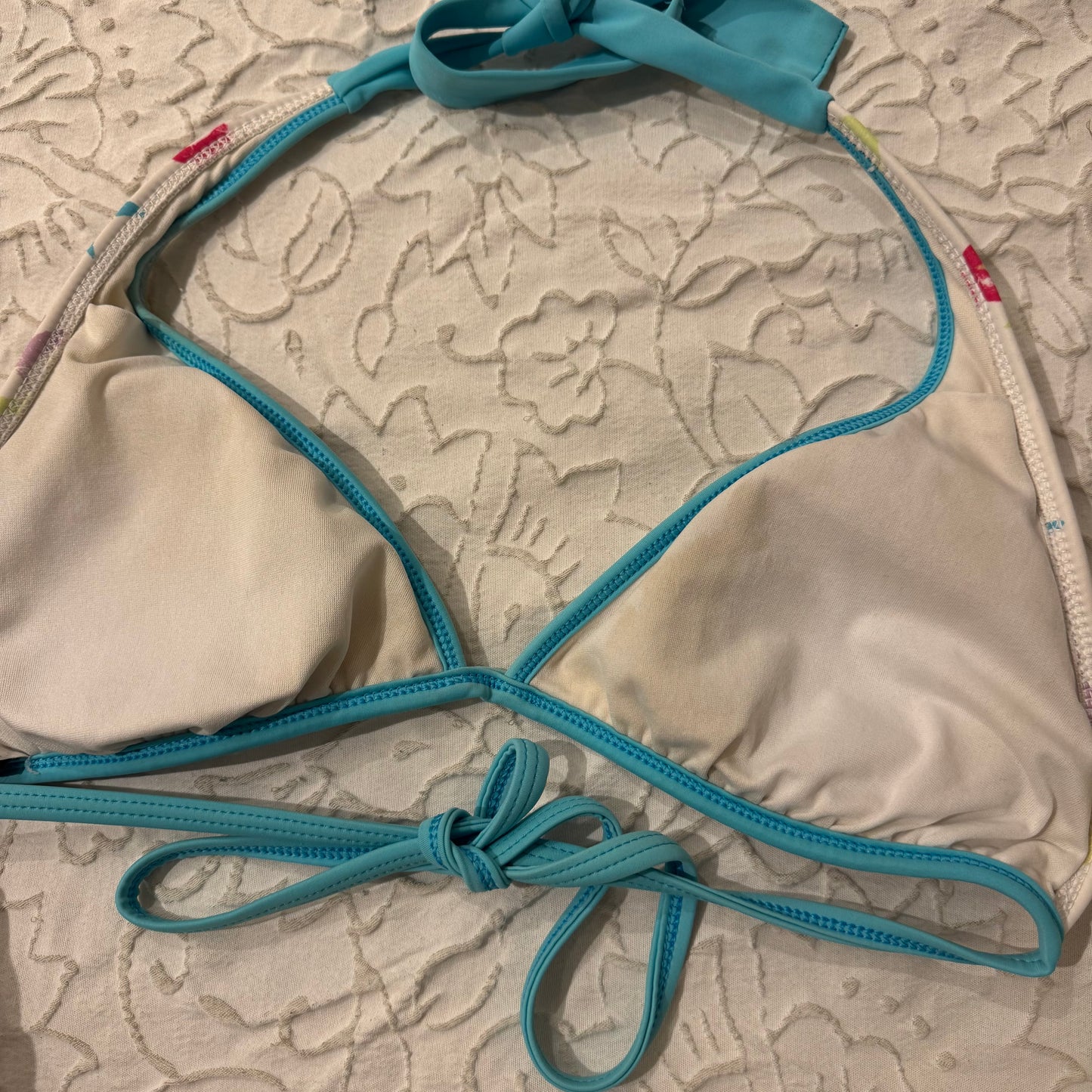 White & Blue ‘Hurley’ Y2K Bikini Top