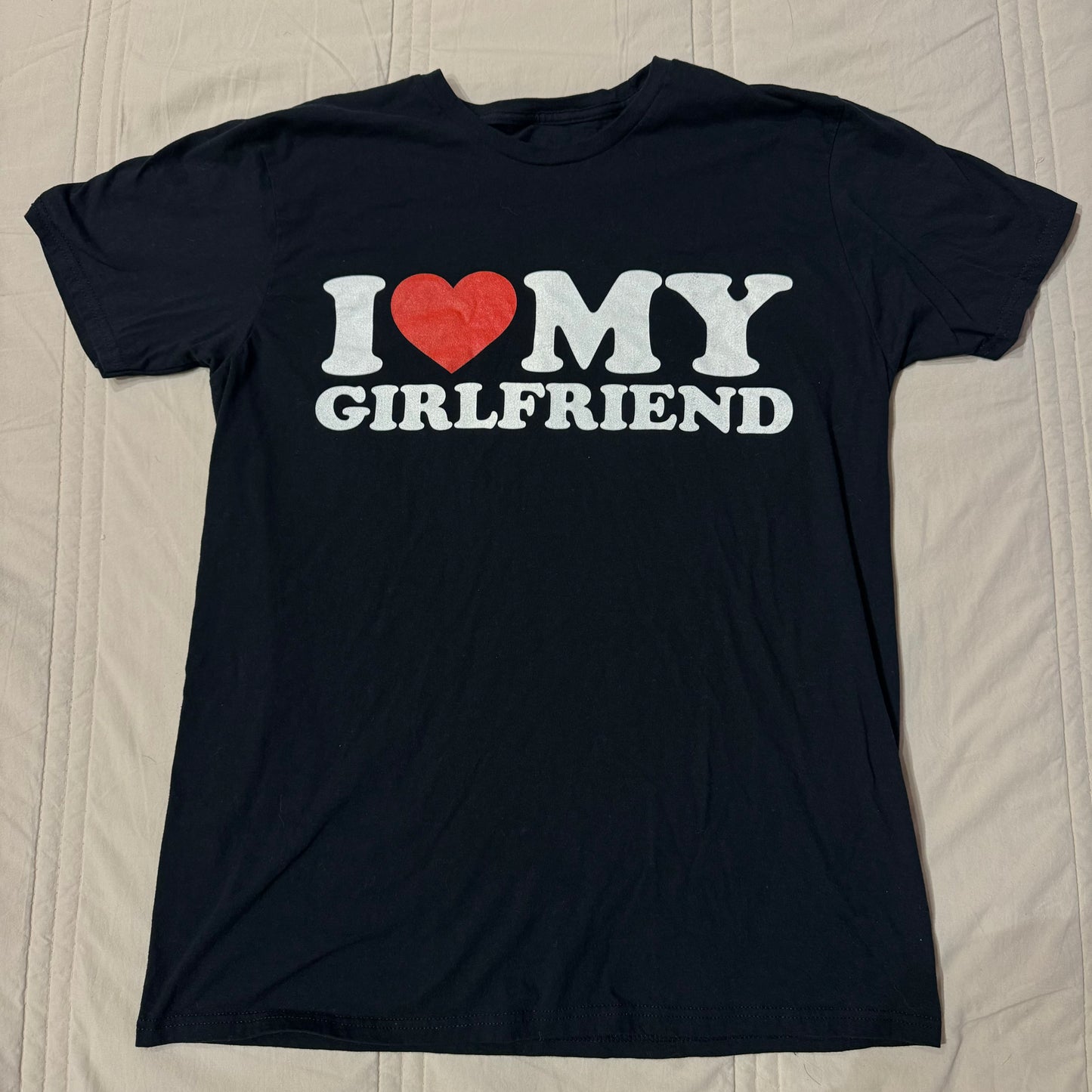 Black ‘I Heart My Girlfriend’ Short Sleeve Graphic Shirt