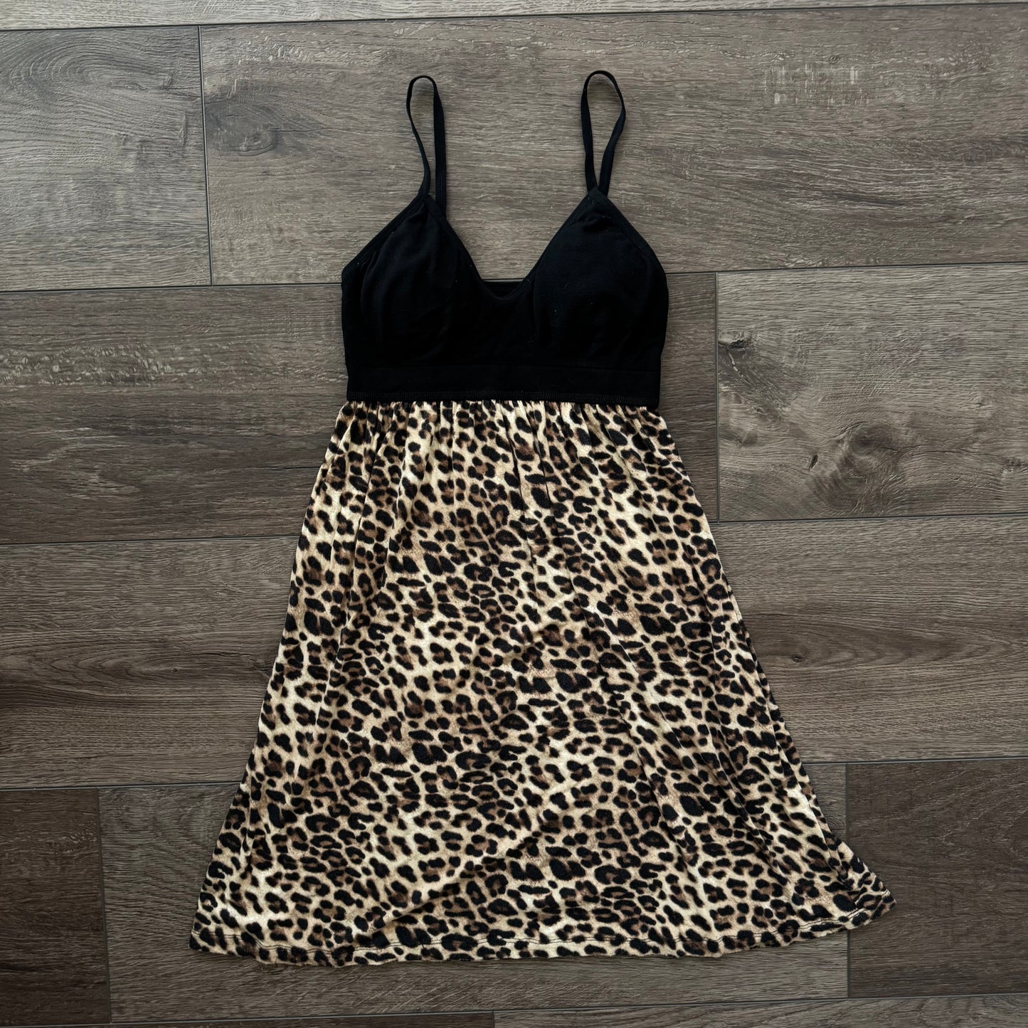 leopard print mcbling babydoll intimates mini dress