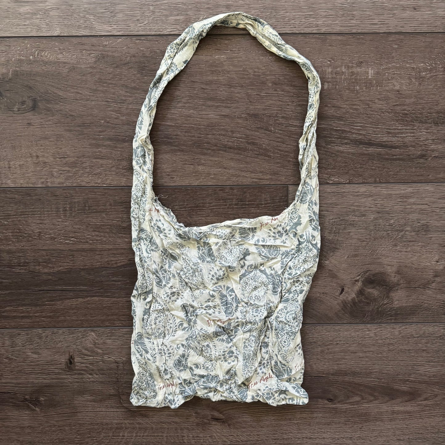 white & blue floral free people whimsy boho bag