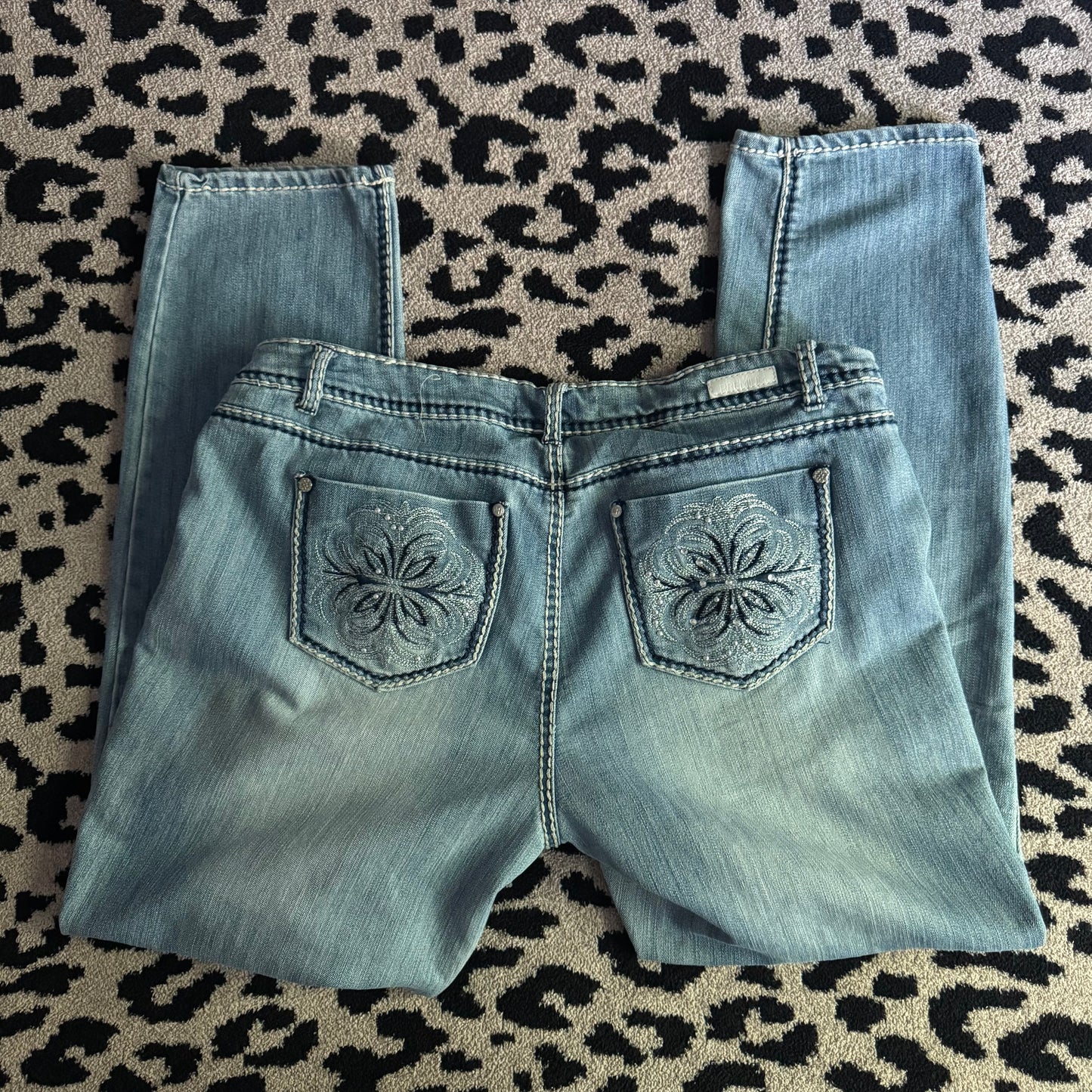 denim blue cybery2k almost famous ribbed distressed skinny jeans plus size (18)