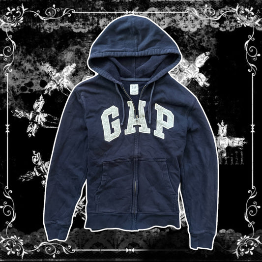 navy blue GAP zip up hoodie jacket