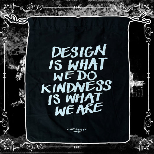black kurt geiger cotton drawstring dust bag
