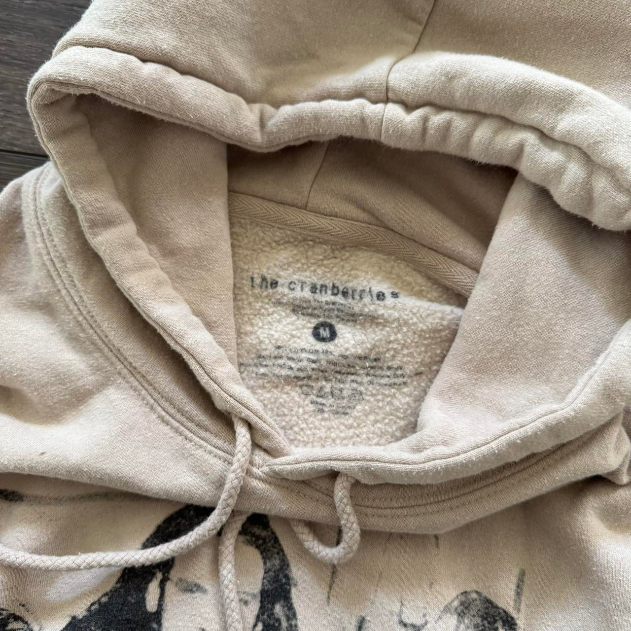 beige the cranberries 1993 band graphic hoodie
