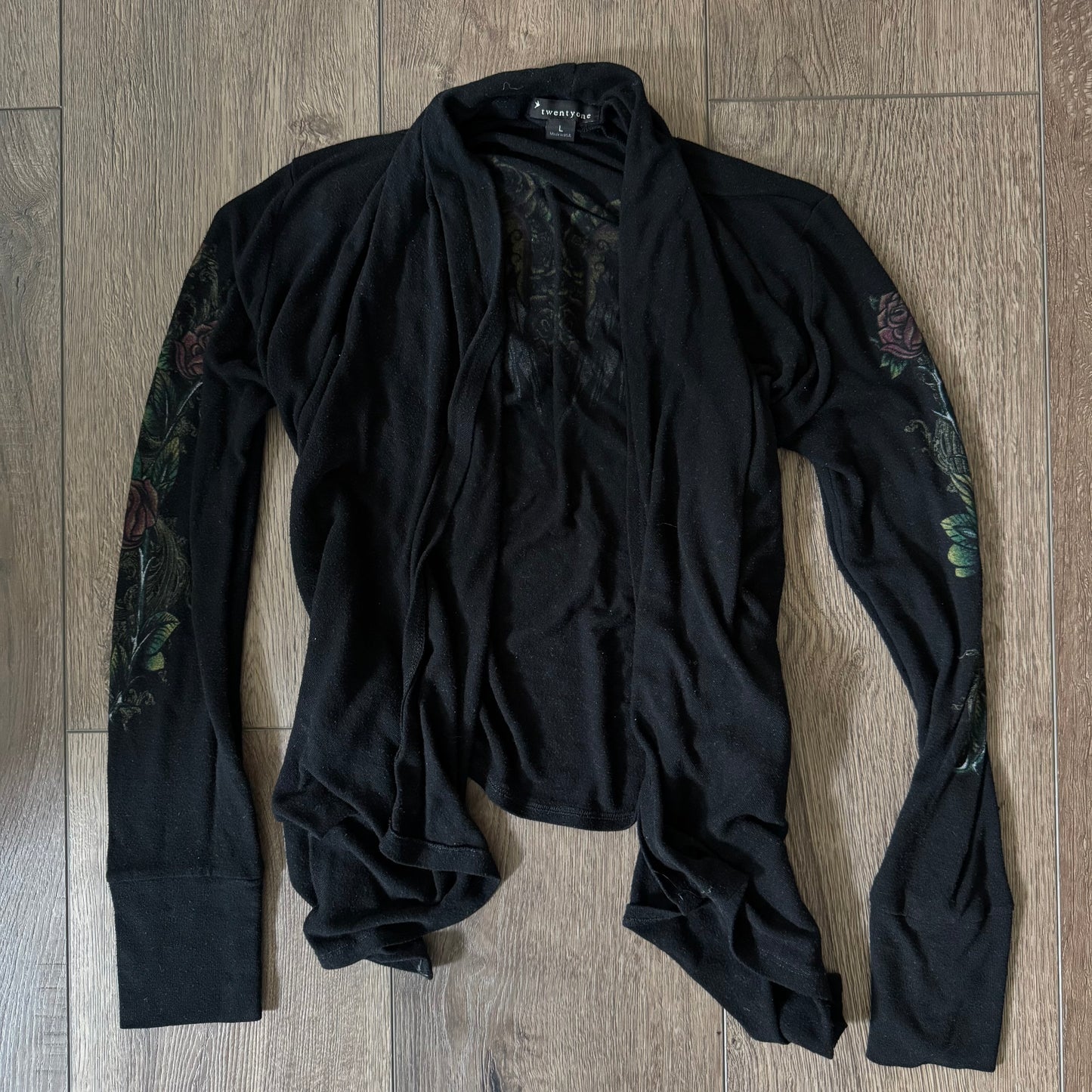 black cybery2k angel long sleeve cardigan (L)